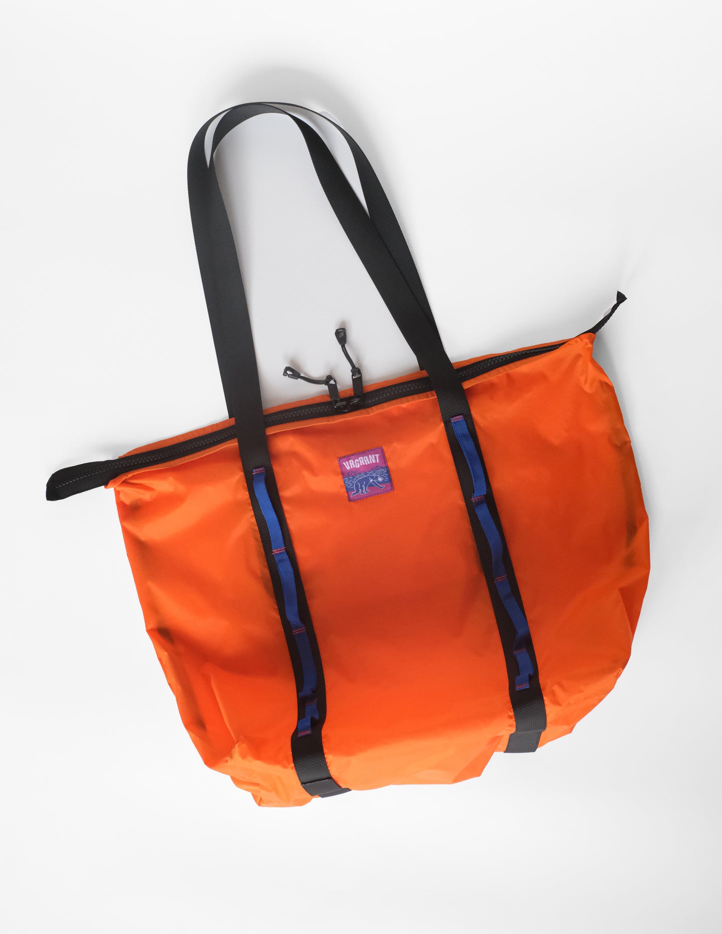 Colorblock Nylon Zipper Tote